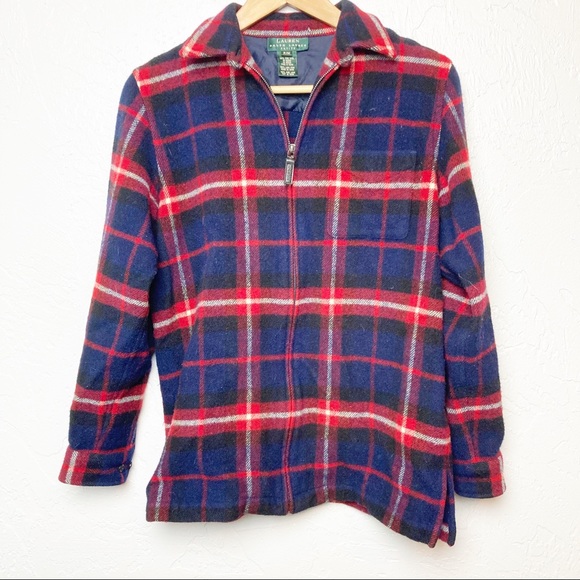 Ralph Lauren Plaid Wool Shacket / Jacket / Coat - Size petite medium - Picture 1 of 8
